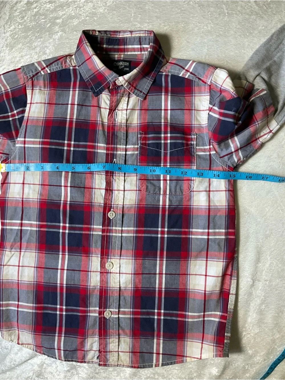 OshKosh Bgosh plaid button
